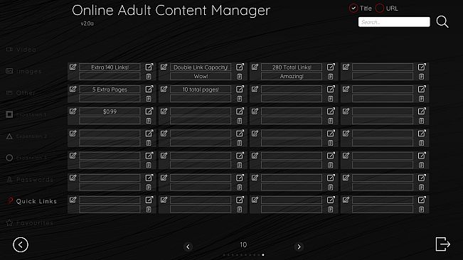 Online Adult Content Manager - Quick Links Extension