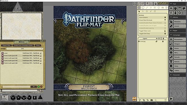 Fantasy Grounds - Pathfinder RPG - Pathfinder Flip-Mat - Forest Multi-Pack
