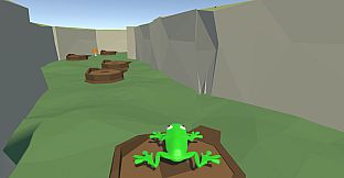 A frog in a small pond