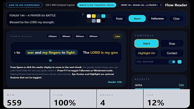 Flow Reader — Speed Reading Trainer