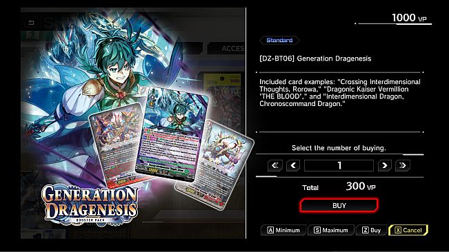 Cardfight!! Vanguard DD 2:Card Unlock Vol. 5【DZ-BT06】"Generation Dragenesis"