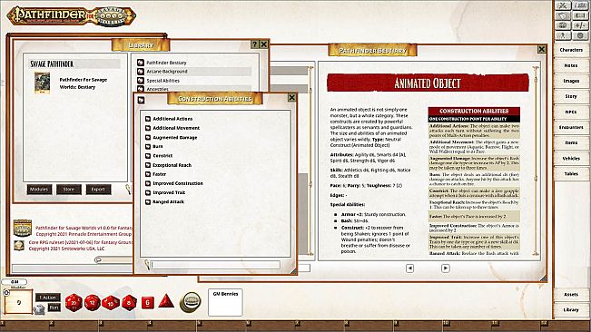 Fantasy Grounds - Pathfinder(R) for Savage Worlds Bestiary
