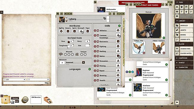 Fantasy Grounds - Science Fiction Archetype Cards