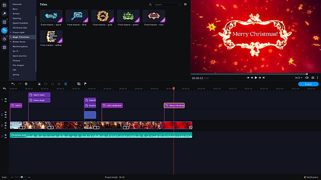 Movavi Video Editor Plus 2021 Effects - Christmas Party Set