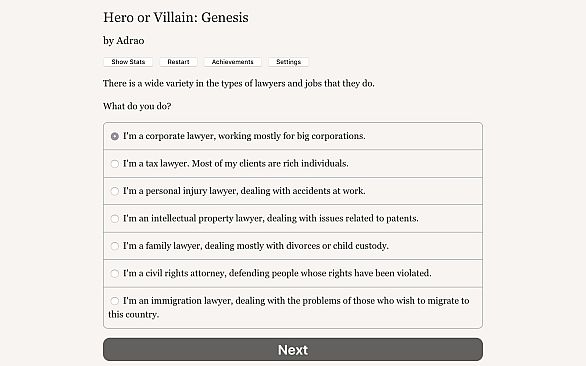 Hero or Villain: Genesis