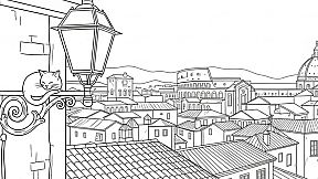 100 Cats Lost in Italy Find & Color