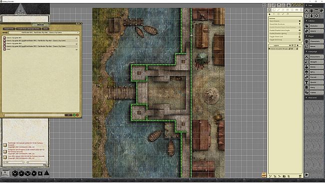 Fantasy Grounds - Pathfinder RPG - Pathfinder Flip-Mat - Classic City Gates