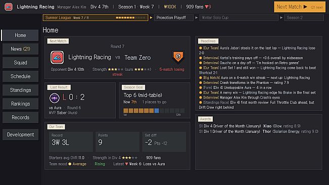 Kart League Manager
