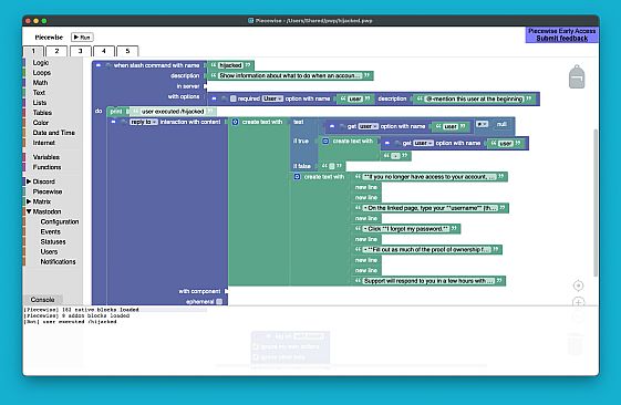 Piecewise: build chat bots with blocks