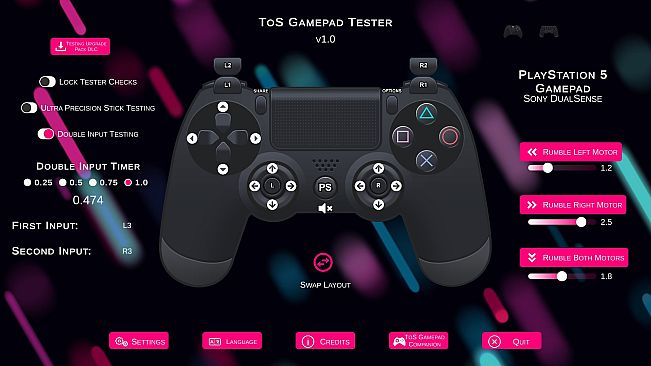 ToS Gamepad Tester - Testing Upgrade Pack