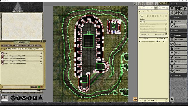 Fantasy Grounds - Pathfinder RPG - Pathfinder Flip-Mat: Haunted Dungeon Multi-Pack