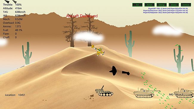 2D Dogfight - World War II (Aircrafts of Western Front)