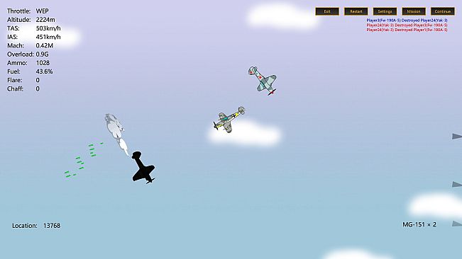 2D Dogfight - World War II (Eastern Front and Pacific)