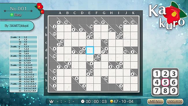 Puzzle by Nikoli W Kakuro