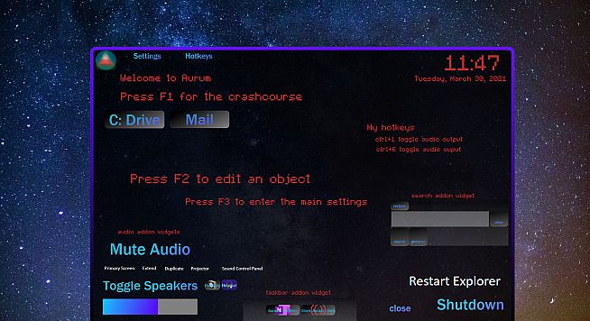 Aurum - Control Center Creator
