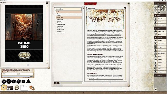Fantasy Grounds - Horror Companion Adventure (SWADE) - Patient Zero