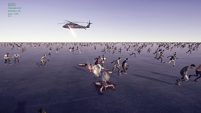 Minigun VS Swarms of the Zombie Apocalypse Simulator
