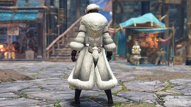 Monster Hunter Rise - "Fluffy Fur Belt" Hunter layered armor piece