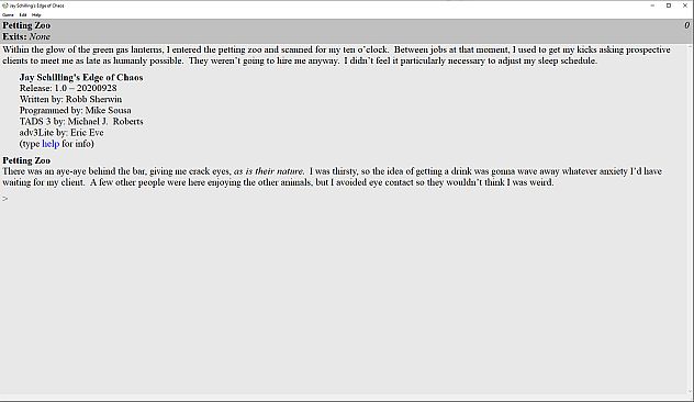 Jay Schilling's Edge of Chaos