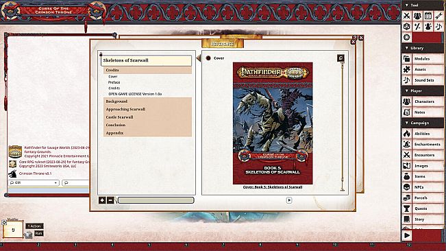 Fantasy Grounds - Pathfinder(R) for Savage Worlds: Curse of the Crimson Throne - Book 5: Skeletons of Scarwall