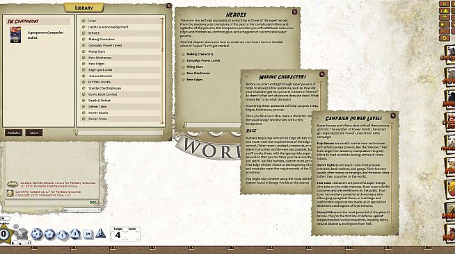 Fantasy Grounds - Super Powers Companion: 2nd Edition (Savage Worlds)