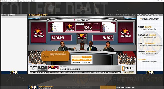 Draft Day Sports: Pro Basketball 2018