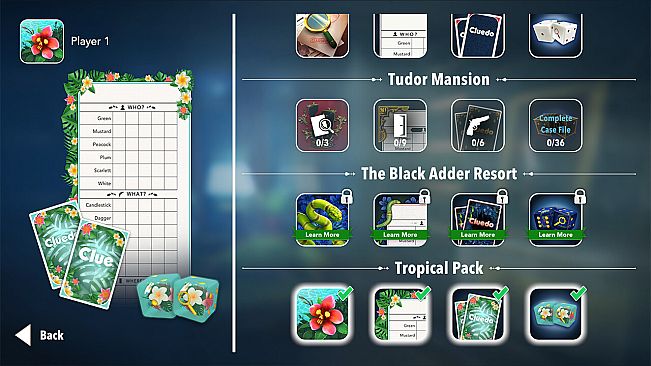 Clue/Cluedo - Tropical Pack