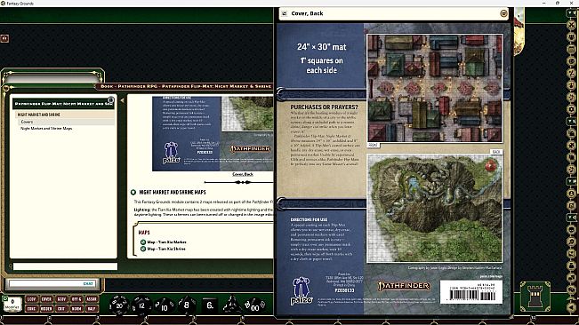 Fantasy Grounds - Pathfinder RPG - Flip-Mat: Night Market & Shrine