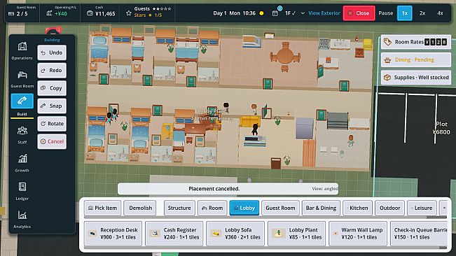 Mini Hotel Simulator