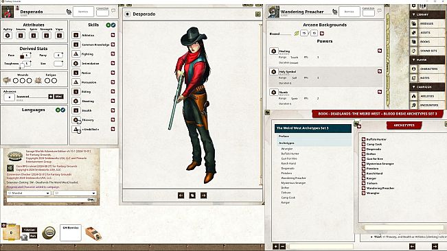 Fantasy Grounds - Deadlands: The Weird West - Blood Drive Archetypes Set 3