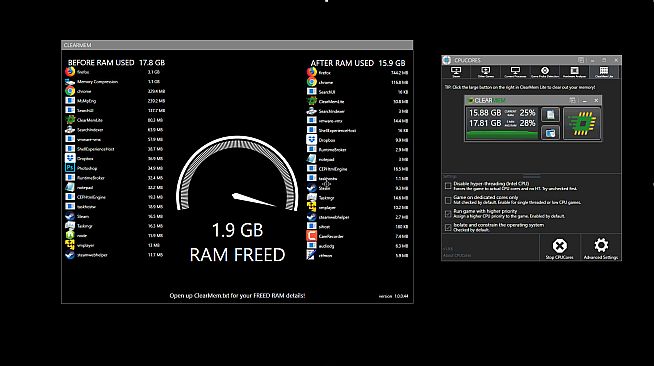 CPUCores :: ClearMem Lite