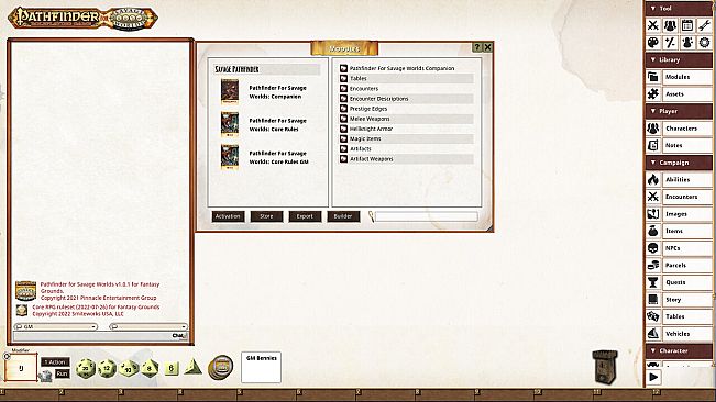 Fantasy Grounds - Pathfinder(R) for Savage Worlds Companion