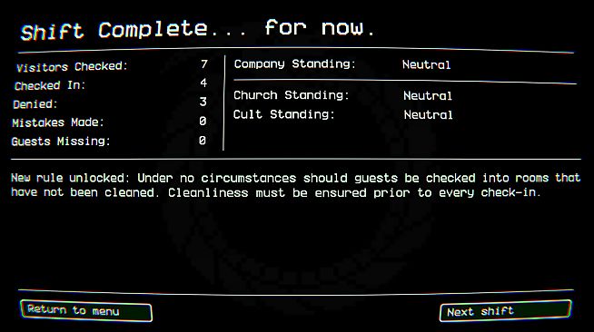 Rules: Motel Horizon