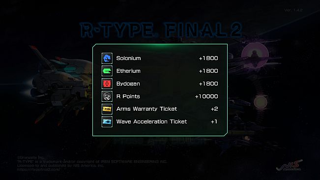 R-Type Final 2 - New Pilot Support Pack
