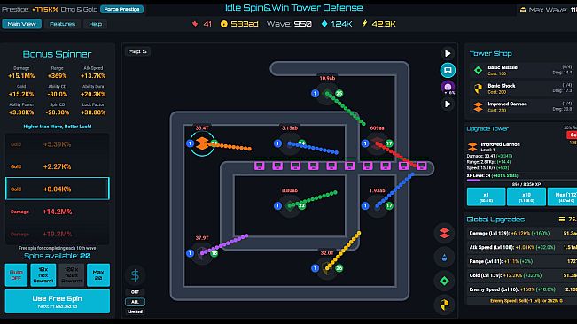Idle Spin&Win Tower Defense