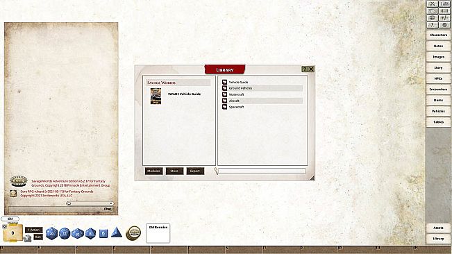 Fantasy Grounds - SWADE Vehicle Guide
