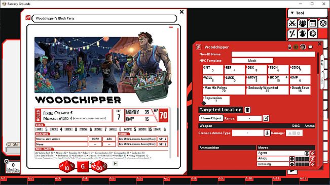 Fantasy Grounds - Cyberpunk Red Black Chrome