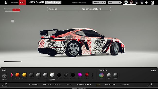Realistic 3D Car Configurator