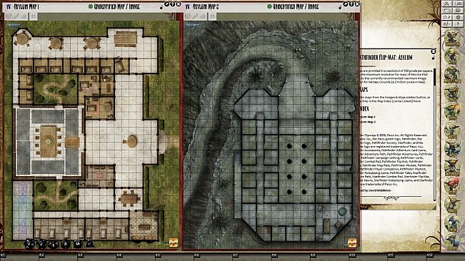 Fantasy Grounds - Pathfinder Flip-Mat: Asylum (Map Pack)