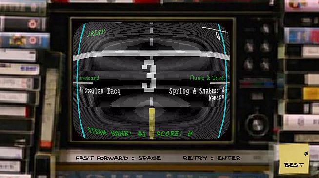 FIRST STEAM GAME VHS - COLOR RETRO RACER : MILES CHALLENGE