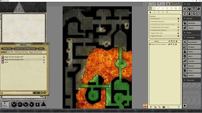 Fantasy Grounds - Pathfinder RPG - Pathfinder Flip-Mat: Bigger Ancient Dungeon