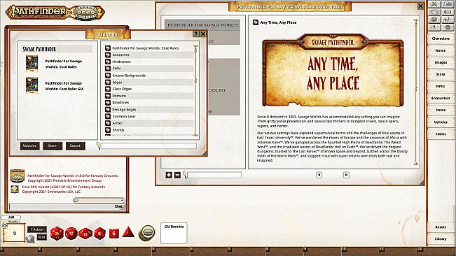 Fantasy Grounds - Pathfinder for Savage Worlds Core Rules