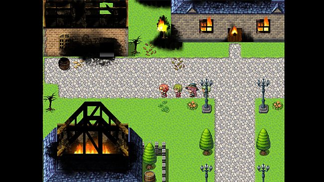 RPG Maker MV - We are burning tile and character set