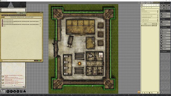 Fantasy Grounds - Pathfinder RPG - Pathfinder Flip-Mat - Classic Bandit Outpost