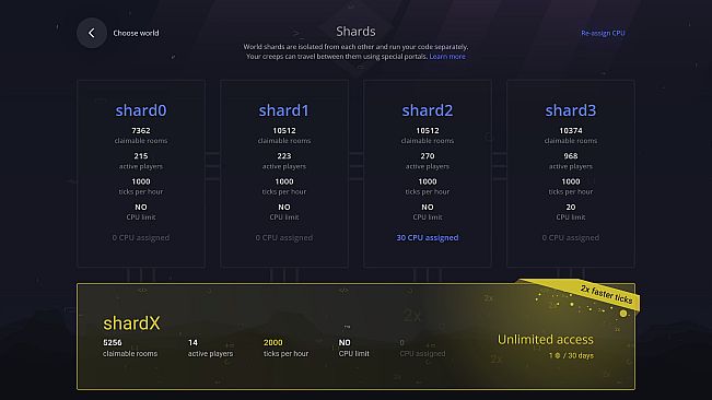 Screeps: World - Unlimited Access Keys