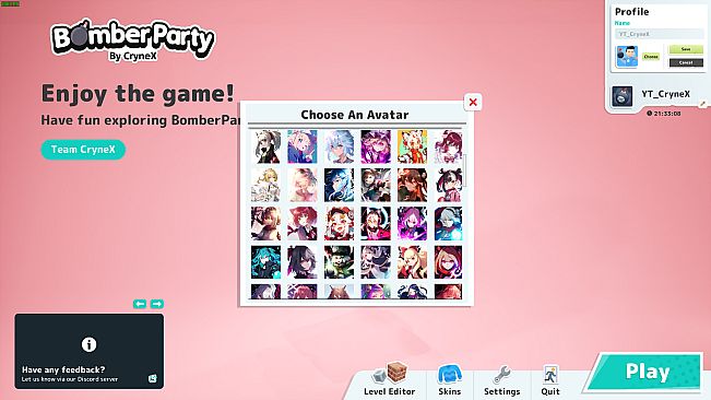 Bomber Party Anime Avatars DLC