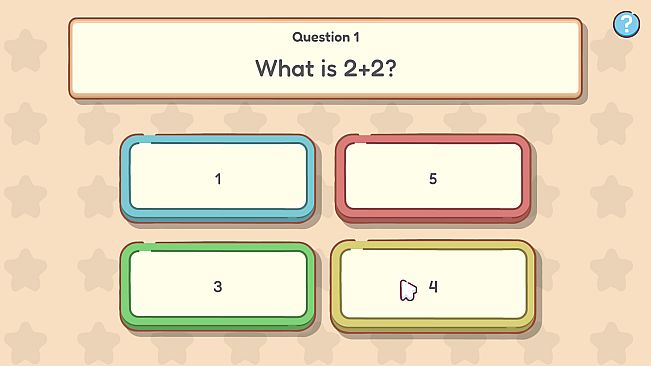 A Normal Quiz Game where you try to solve questions but the questions have tricks and gimmicks and if you get them wrong you have to beat a wacky punishment but they are kinda fun so you lowkey wanna do them even if it means getting the question wrong.