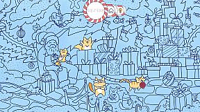 Cats Visiting Christmas Town