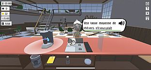 Lost Abroad Café: A Language Learning Management Sim