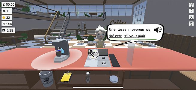 Lost Abroad Café: A Language Learning Management Sim